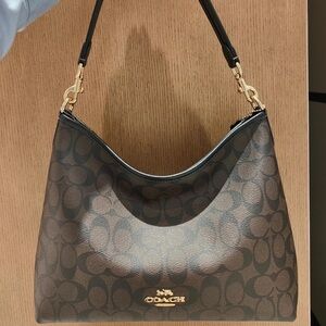 Brand new Coach black and brown monogrammed crossbody bag.